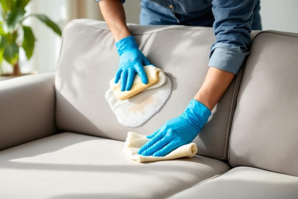 Comment enlever une tache de graisse sur un canapé en tissu ?